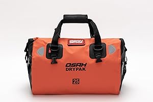 ‎GREANTHOUR Greanthour wasserdichte Motorradtasche Gepäckrolle Motorrad Hecktasche Satteltasche großer Stauraum geeignet für Motorrad Radfahren Camping Wassersport-Orange 25L