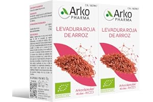 Arkopharma Arkocápsulas Levadura Roja de Arroz, 90 Cápsulas Pack x2, Salud de Corazón, 100% Vegetal, Controlar Niveles de Colesterol, Complemento Alimenticio