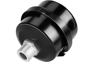 Drado Air Compressor Muffler 3/8" 16mm Thread Metal Air Compressor Silencer Filters for Intake Filter Silencer Black