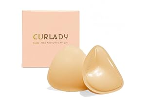 TMYIOYC CURLADY Stick on Bra Pads Inserts, Sticky Bra Push Up, Invisible Strapless Bra, Double Sided Ultra Push Up Bra, Adhesive Bra Inserts for Sports Bra Swimsuit Bikini