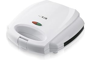 Sandwichera HJM SW969 | 750 W | 2 compartimentos | Placas extraíbles antiadherentes | Plástico y alumnio