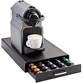Amazon Basics - 1 Plastic Drawer for storing Nespresso Originalline capsules 50, 23 x 15 x 2 cm, Black