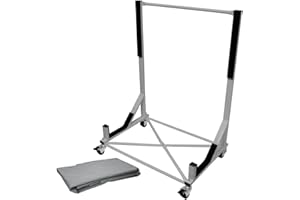 ECD Germany Soporte de Hardtop con 4 Ruedas para Techo Convertible Descapotable Color Plateado Tamaño XXL 76,5 x 52 x 93,5 cm
