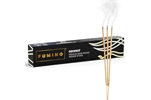 Fumino® Coconut Fresh Handmade Incense Sticks 14 per Box (15g) Masala Agarbatti Joss Scent Fragrance for Relaxation and Meditation, Home and House Decor