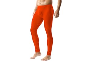 YUFEIDA Calzoncillos Largos de Hombre con Cinturilla Suave, Pantalones Transparentes, Ropa Interior, Mallas, Leggings