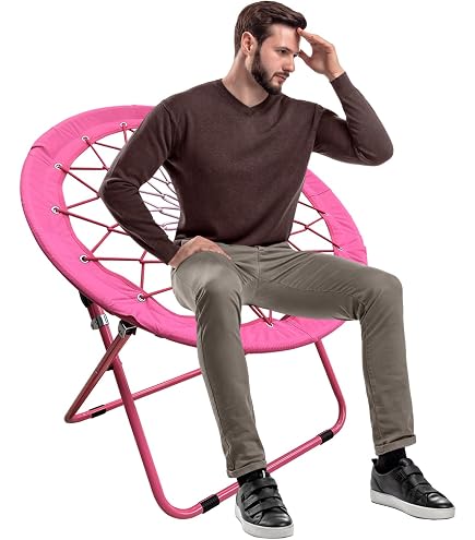 Zenithen Foldable Air Mesh Bungee Chair - Rectangular Blue/Grey Lounge Chair For Dorms, Bedrooms & Relaxing - View #8