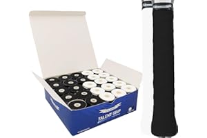 G-Lueck 50er Set Tennis Griffband (sehr griffig) | 0,50-0,60mm Stärke | Overgrip für Squash Badminton Schläger & Kicker inkl. selbstklebendes Abschlußband | Anti-Rutsch