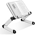 TERRIFI Book Stand for Reading, Adjustable Book Holder, Ergonomic Multi Heights Angles Holder, Portable Multifunctional Book Holder, with Clips, for Textbook, Cookbook, Sheet Music, Laptop