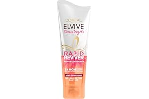 L'Oreal Paris Elvive Dream Lengths Rapid Reviver Power Conditioner, Nourishing & Strengthening Treatment, Enriched with Castor Oil, For Long, Damaged Hair 180ml