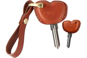 KUNIO Motocyklowe etui na klucze pasuje do Vespa Piaggio GTS300, GTS200, GTS125, LX150, Medley150, skórzane etui na klucze, pokrowiec na klucze, kolor brązowy