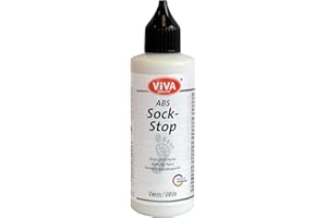 Viva Decor ABS Sock Stop 82 ml - Weiß - Flüssige Anti-Rutsch-Beschichtung für Socken, vielseitig einsetzbar auf Wolle, Filz, Teppichen und Textilien - Sock Stopper Flüssig für sicheren Halt