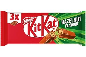 KITKAT Hazelnut Wafer ricoperto di Cioccolato al Latte al gusto Nocciola, 3 Snack da 41,5g (124,5g)