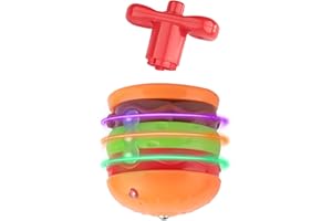 STEFUEWILL17 Electric Musical Spinning Top Toy - Interactive Light Up Toys for Kids with Music and Colorful Lights, Fun Sensory Game Hamburger Rotating Cube Promoting Focus, Gifts for Boys Girls Toddlers