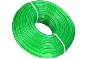 JPGhaha 2mm X 100m Strimmer Wire Round Nylon Strimmer Cord Grass Strimmer Line Spool Core String for Outdoor Park Garden Petrol Electric Trimmers Green