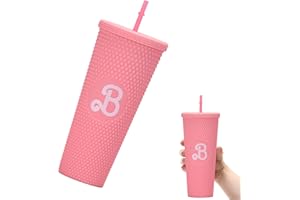 Waldspring Taza térmica con pajita, taza de café To Go de acero inoxidable, vaso con tapa y pajita para agua fría y caliente, taza de café para gimnasio, oficina, hogar, escuela (rosa)