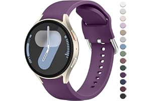 WANME Straps Compatible with Samsung Galaxy Watch 7/6/5/4 Strap 40mm 44mm,20mm Adjustable Original Style Silicone Sport Replacement for Samsung Galaxy Watch 7/6/5/4 Women Men (Dark Purple)