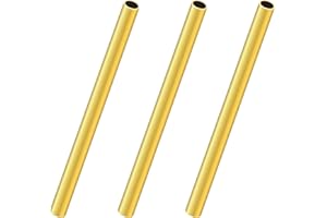 LAVMHAB Messingrohr 6mm OD/Außendurchmesser x 0,5mm Wandstärke, 200mm Länge, Nahtlos Rundrohr aus Messing, runde Messing Rohre für Bastelarbeiten (3 Stück)