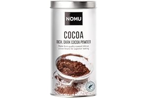 NOMU Cocoa Powder - Baking, Cooking, Cake Making, Hot Chocolate (150g) Rich Dark Flavour, Vegan, Kosher, Halaal