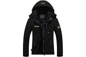 YIWENG Giacca invernale calda, Giacca impermeabile da montagna da donna Giacca da sci Giacca antivento Giacca invernale calda per escursionismo in campeggio Sci