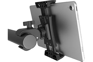 AWXYZ Bike Tablet Stand, Universal Tablet Holder for 4.7-13" Devices, Compatible with iPad, Samsung Tab, More, Black, Rotatable, Handlebar Mount