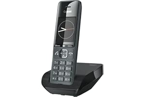 Gigaset Comfort 520 - Téléphone sans Fil DECT - Design élégant - Qualité Audio supérieure - Mode Mains Libres - Blocage d'appels - Répertoire Jusqu’à 200 Contacts, Gris [Version française]