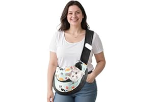 ALLSOPETS Transportín Bandolera para Perros y Gatos, Bolsa de Transporte Mascotas Pequeñas, Bolsa de Transporte para Viajes, Paseos y Visitas al Veterinario (Corgi Azul, S)