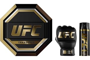 UFC Takedown 2 st Eau de Parfum presentförpackning för män 100 ml och kroppsspray 200 ml set marin och trädoft
