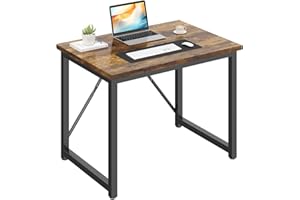 JUMMICO Escritorio de 80 x 50 x 75 cm, Mesa pequeña para Ordenador, Mesa de Oficina para Estudio, Mesa de Ordenador, pequeña para el hogar, Oficina, Color marrón