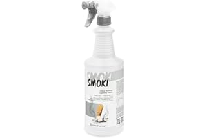 ErrecHome Smoki, Elimina el Olor a Humo de Cigarrillo, Ideal para Tejidos, Acolchados, Superficies Duras, Botella 1 L