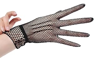 SHOBDW CAMISETAS SHOBDW Guantes Mujeres invierno de elegante Anillo de bodas Alta Moda de malla Sexy Guantes Elasticidad de Encaje de Rejilla Largos de neón para Damas Chicas de mujer Guantes