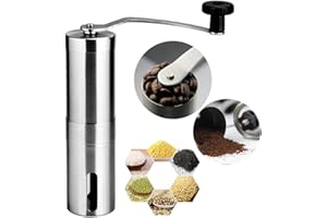 LABABE molinillo de granos de café manual molinillo de acero inoxidable cónica Burr molinillo para preparación de precisión