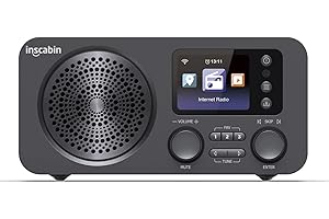 Inscabin D7 Internet DAB/DAB+ Digitalradio, Internetradio/Digitalradio mit Spotify Connect und Bluetooth (Black)