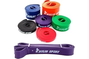 KYLIN SPORT Bande Elastique de Résistance Bande Latex de Yoga Bande d'entraînement pour Musculation Crossfit Récupération Pilates Kinésithérapie Culturisme pour Homme Femme