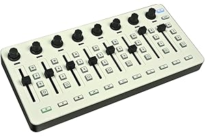 M-Vave SMC Mixer - Contrôleur/mixeur MIDI Bluetooth sans fil avec 8 encodeurs, alimenté par batterie et USB