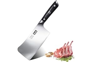 ‎SHAN ZU SHAN ZU Hackmesser Fleichmesser Chinesisches Hackmesser 17.8cm 21 ° Klinge verdickte Klinge zum Knacken von Knochen- Classic Series