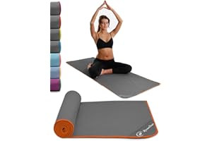 NirvanaShape® Non-slip yoga towel | Hot yoga towel with non-slip beads | Hygienic yoga towel overlay for yoga mat [ 73" 25" | 185x63 cm ]