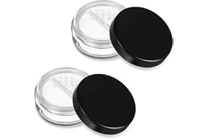 Tyqour Przenośne pojemniki na puder, wielokrotnego użytku, 10 g, pusty zestaw ze zdejmowaną pokrywką, dla kobiet i dziewcząt