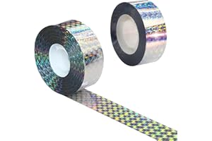 BCZR 2 Pcs 2.5Cm*80M Cinta Repelente De Aves Cinta Reflectante Aves Cinta De Miedo De Aves Reflectante Cinta De Protección para Árboles Rollos De Cinta Jardín para Jardín Vergel