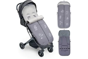 Saco Silla Paseo Universal Interbaby | Saco Bebe Invierno Suave, Cálido, Afelpado | Saco Carro Bebe Invierno Desmontable, Doble Apertura, Lavado Fácil, Materiales Antialérgicos