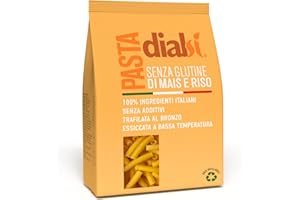 DIALSÌ Dialsi, apio, pasta sin gluten de maíz y arroz, trefilada al bronce, ingredientes 100% italianos, sin aditivos, cocción 8-9 minutos, paquete de 400 g