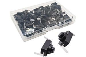 Gebildet 50pz 12 * 8 Micro Mini Interruttore On/Off 1.5A 250V Pulsante Autobloccante per Torcia Fai da Te SMD Tipo 1208