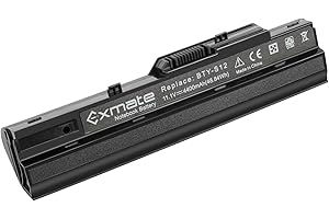 Exmate Laptop-Akku BTY-S11 BTY-S12 für MSI Wind U90 U100 U100X Medion Akoya Mini E1210 Advent 4211 4212 Proline U100[11.1V 4400mAh 6 Zelle]