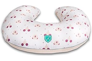 Koala Babycare Cuscino Allattamento Neonato Comodo e Adatto a Tutte le Taglie – Ciambella Allattamento Neonato 0-12 Mesi con 5 Usi Diversi (Bianco-Rosa Koala)