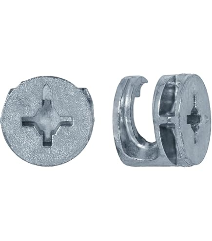 PAGOW 20-Pack Furniture Cam Lock Fasteners – 0.59 X 0.49 Inch Zinc Alloy Joint Connector Nuts For Cabinets, Wardrobes, Drawers