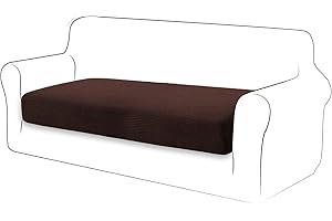 TIANSHU Copriseduta Divano Elasticizzato Fodera per cuscino ad alta elasticità Cuscino per divano Fodera per mobili Coprisedile per divano Fodere per cuscino a 2 posto (2 Posti, Cioccolate)