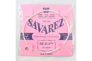 Savarez Cuerdas para Guitarra Clásica Traditional Concert 524R cuerda suelta Re4w standard, adecuado para juego 520F, 520P, 520R, 520P1, 520P3