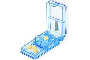 POOCEN Pill Cutter - Pill Splitter Cutting Pill in Half with Blade for Small or Large Pills, Pills Splitter Tablets Cut in Half Quarter for Tablet Vitamin Medicine