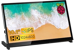 LAFVIN Pantalla táctil IPS LCD de 10,1 pulgadas, 1024 × 600, pantalla capacitiva HDMI, monitor HDMI para Raspberry Pi, Jetson Nano,BB negro, Windows 10 8 7
