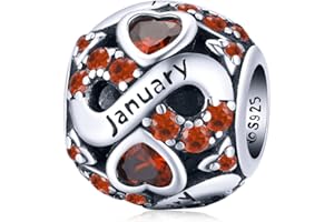 ShiYu Srebrne wisiorki z kamieniami urodzenia do bransoletki Pandora z kostkami z cyrkoniami