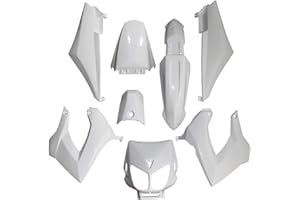 P2R (Motorisé) Satz Verkleidungen Derbi Senda Xtreme/Xrace (Weiß)
